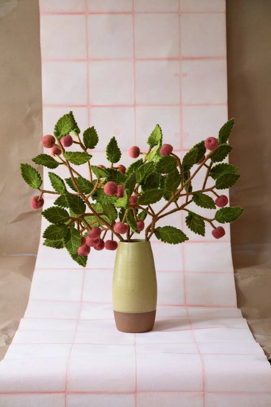 Felted apple branch