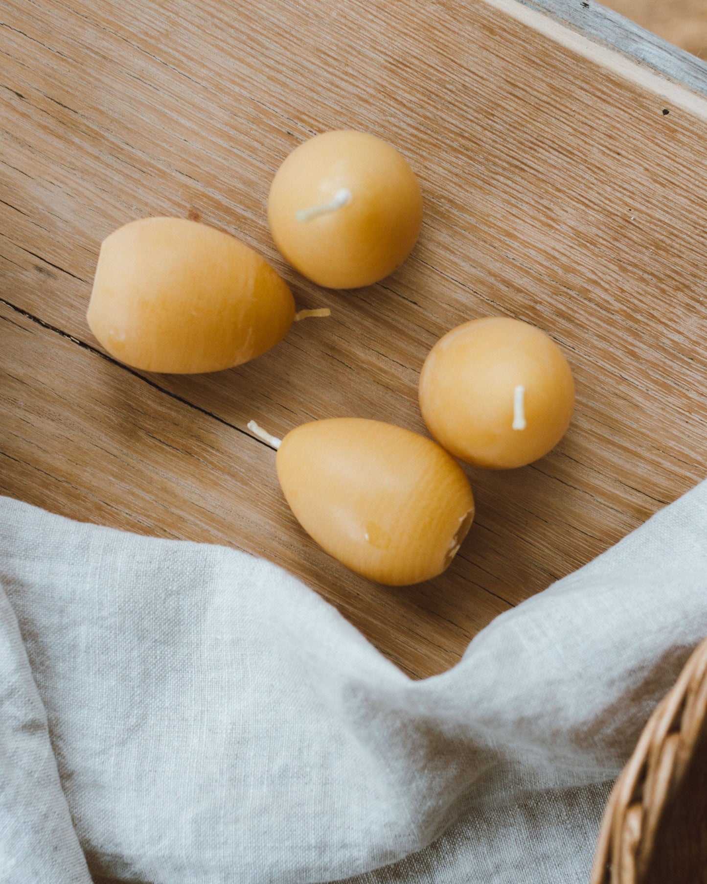Beeswax Egg Candle