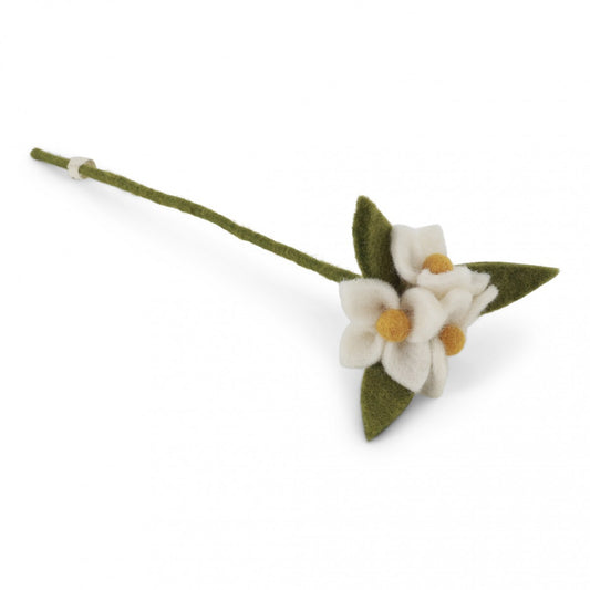 Felted flowers on a stem