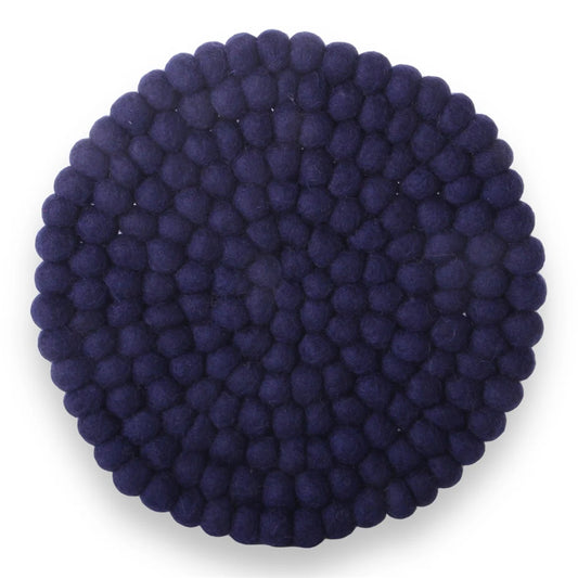 Felted coaster - Dark blue