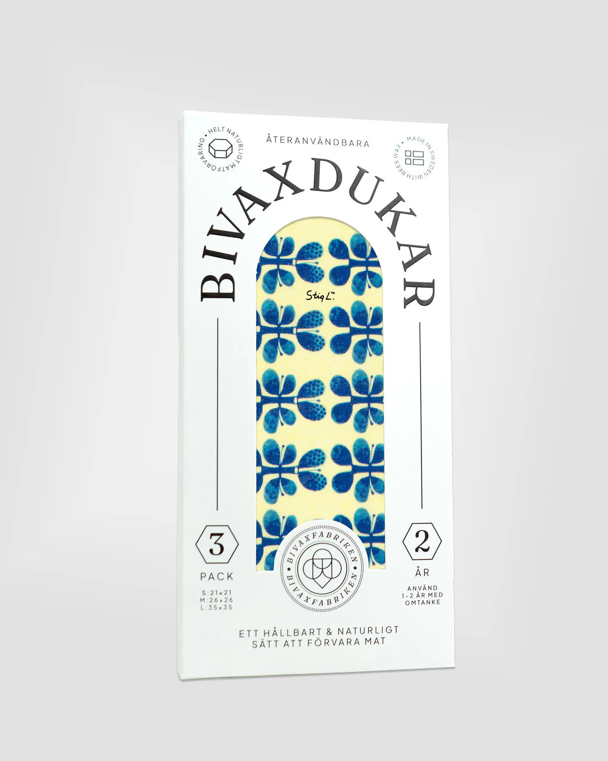 Bivaxdukar Blues Stig Lindberg 3-pack