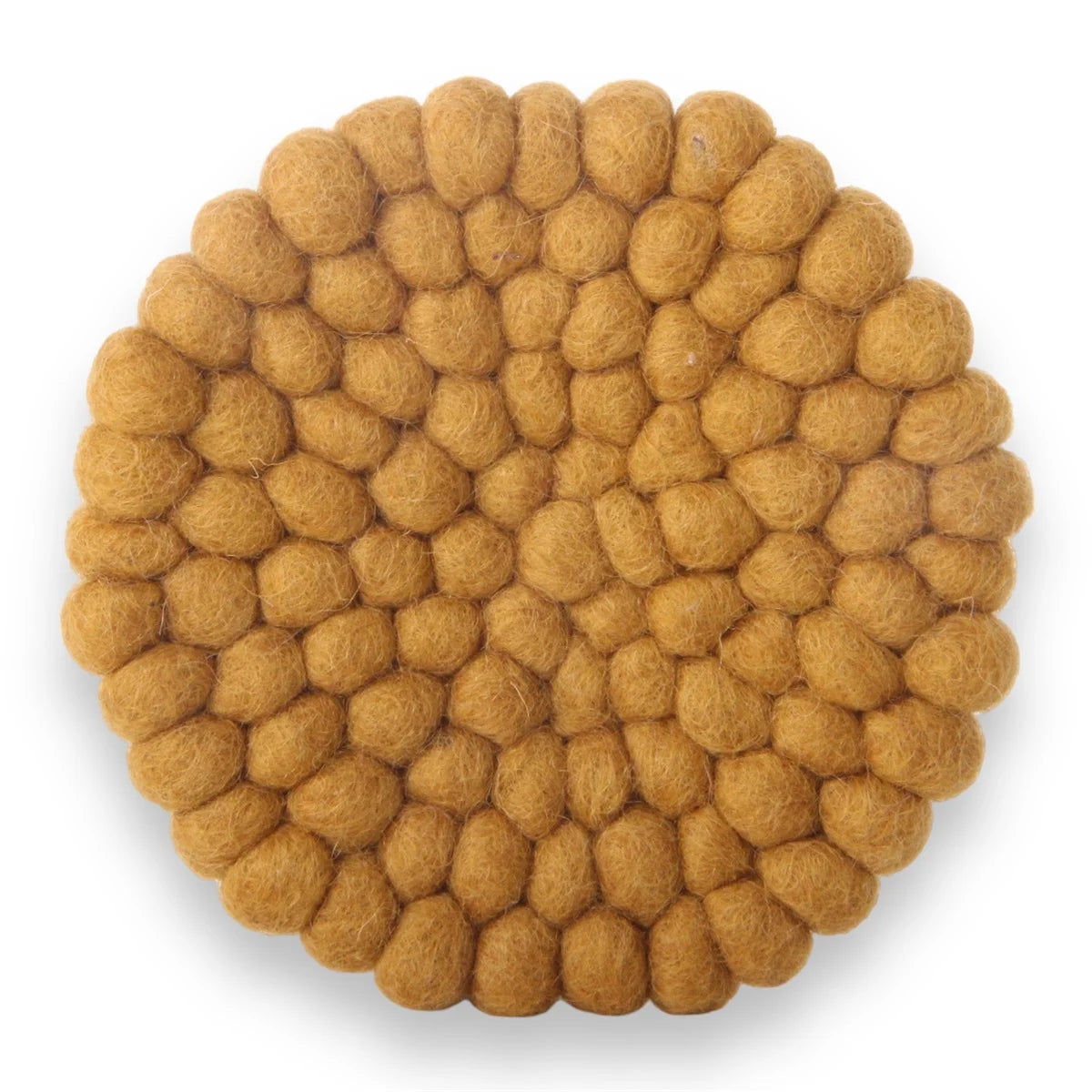 Felted coaster - Mustard yellow