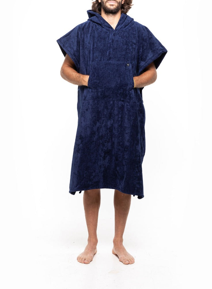 Bath Poncho Terry Blue