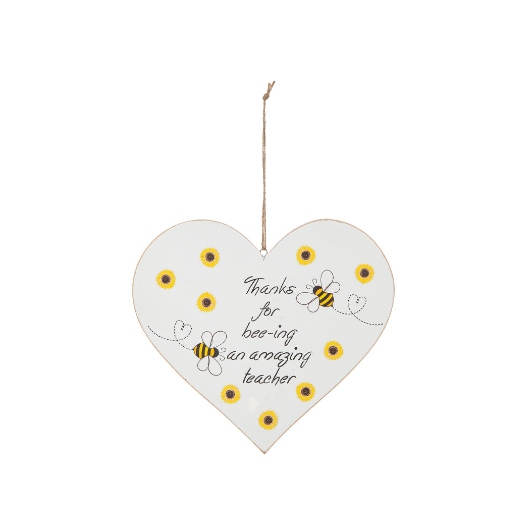 Sign "Thanks for bee-ing an amazing teacher"