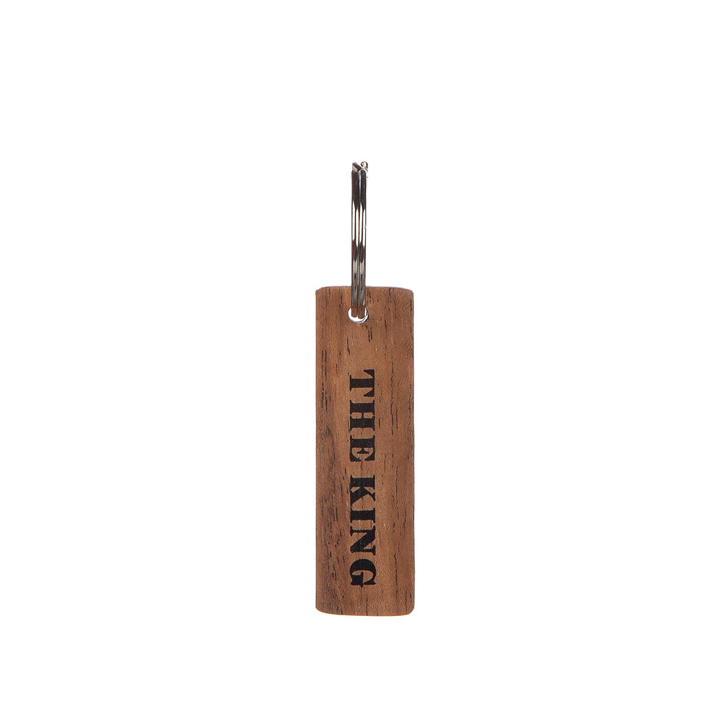 Wooden key ring with text