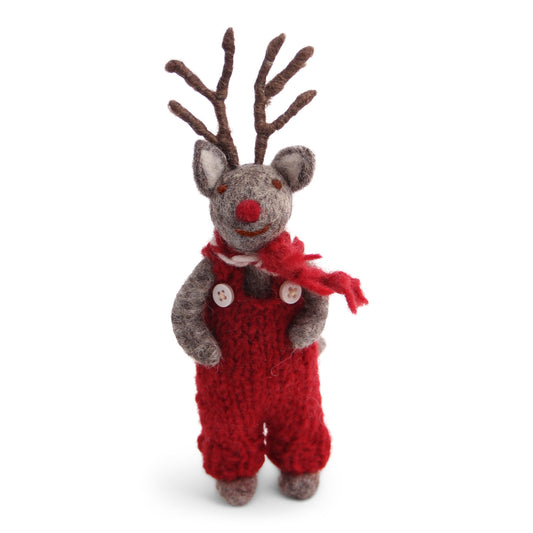 Tovad ren röd grå jul ekologisk