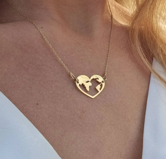 Necklace World Heart