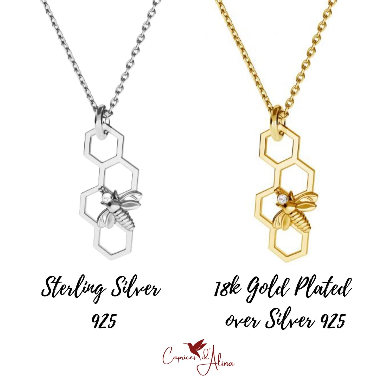 Earrings - Bee on Honeycomb