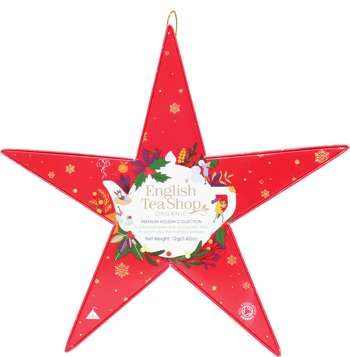 Red Poinsettia with tea