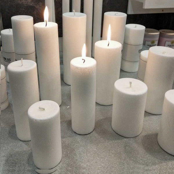Stearin Blockljus Yvelis vitt snälla saker