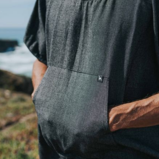 Badponcho / badrock Ericeira svart Futah