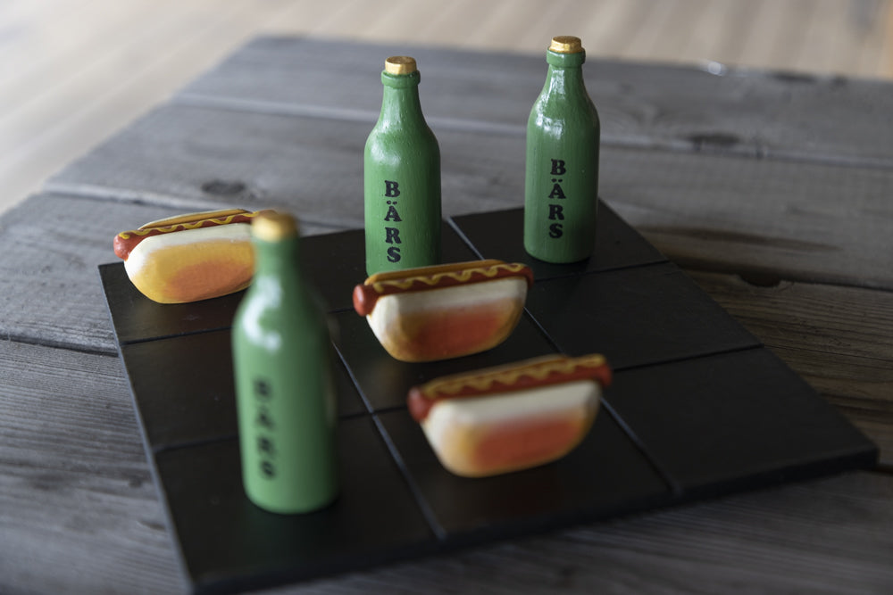 Tre-i-rad "Korv med bröd och Pilsner" sommarpresent