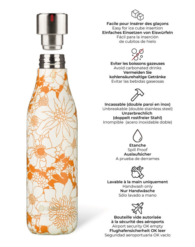 Termosflaska Orange flower - Les Artistes Paris