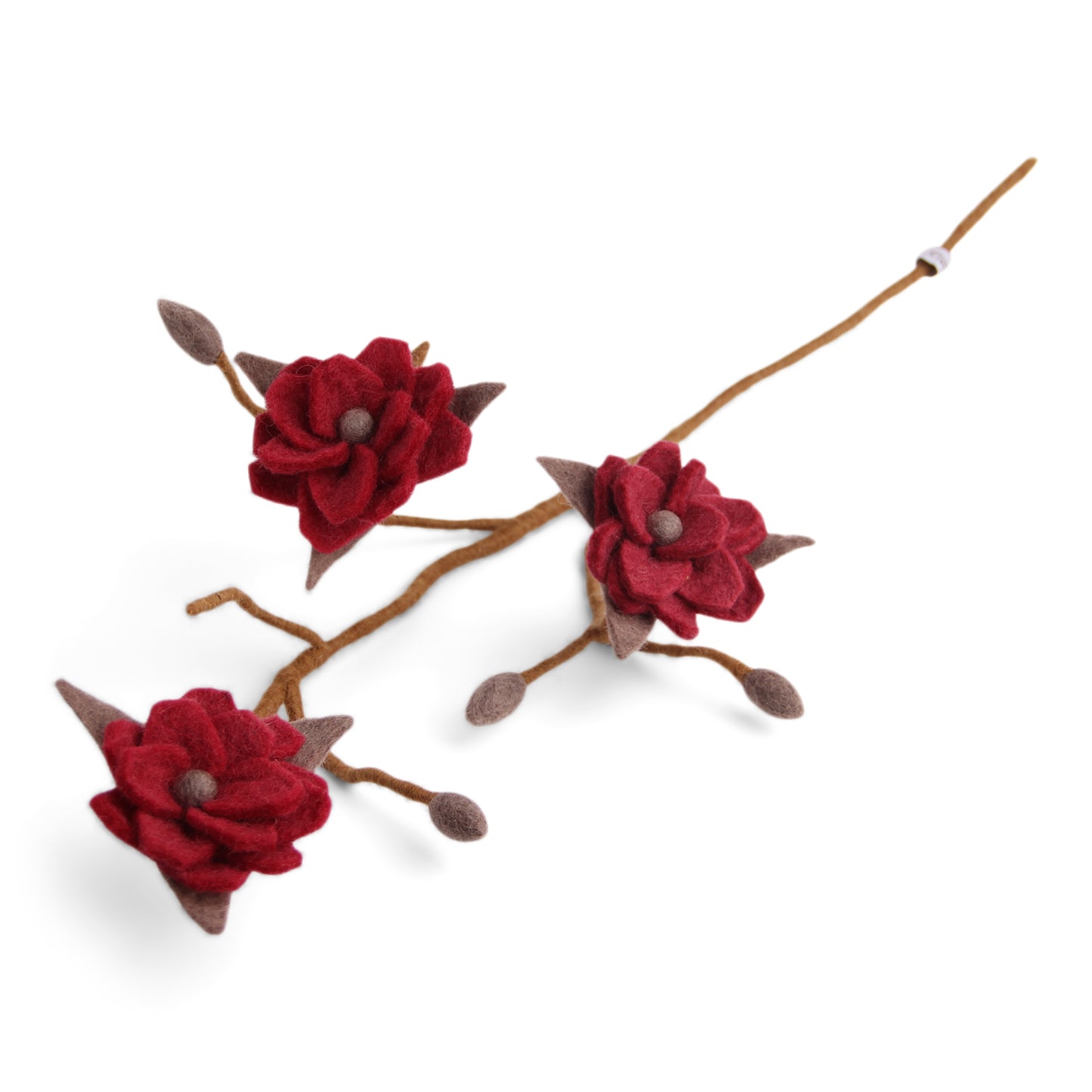 Tovad gren med röda blommor - Magnolia